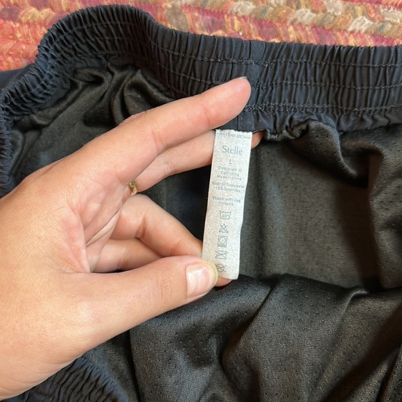 STELLE BLACK BASIC RUNNING ATHLETIC SHORTS - Picture 3 of 5